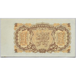 Československo - bankovky a státovky 1953, 1 Kč 1953
