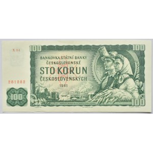 Československo - bankovky a státovky 1958 - 1964, 100 Kč 1961