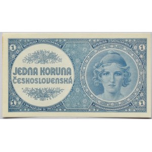 Československo - nevydané bankovky a státovky, 1 Kč b.l. (1946)