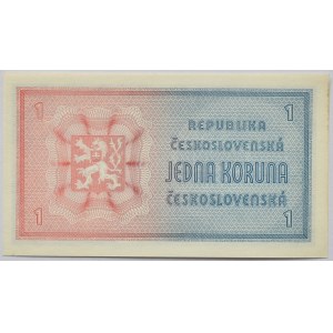 Československo - nevydané bankovky a státovky, 1 Kč b.l. (1946)