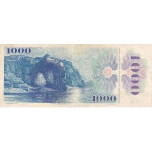 Národní banka Slovenska 1993-2008, 1000 Kč 1985, kolek Slovenská republika