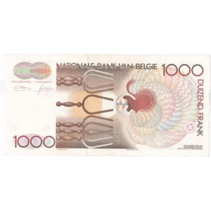 Zahraničí, Belgie, 1000 Frank (1980-1996)