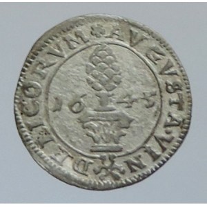 Augsburg-město, 1 krejcar 1645 s titl. Ferdinanda III.