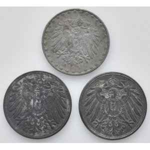 Německo - Výmarská republika, 1918-1933, 10 reichspfennig 1916, 1919, 1920 , 2 reichspfennig 1924 A