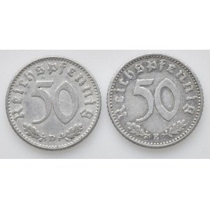 Německo - III. Říše, 50 pfennig 1935 E, D