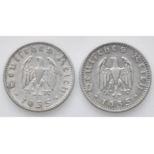 Německo - III. Říše, 50 pfennig 1935 E, D