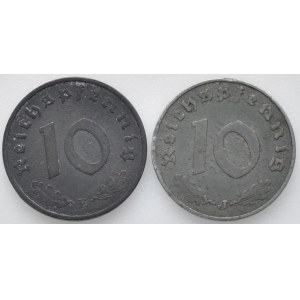 Německo - III. Říše, 10 pfennig 1940 E, J,