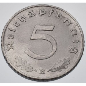 Německo - III. Říše, 5 pfennig 1943 B