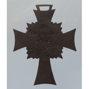 Německo - III. Říše, Záslužný bronzový kříž pro matky 16.12.1938 bez stuhy