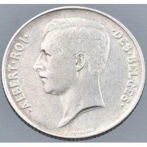 Belgie, Albert I., 1909-1934, 1 frank 1911, DES BELGES
