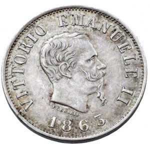 Itálie, Viktor Emanuel II. 1861-1878, 50 centisimi 1863