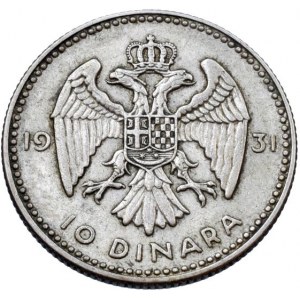 Jugoslávie, Alexander I. 1921-1934, 10 dinar 1931