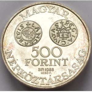 Maďarsko, 500 forint 1988, Sv.Štěpán