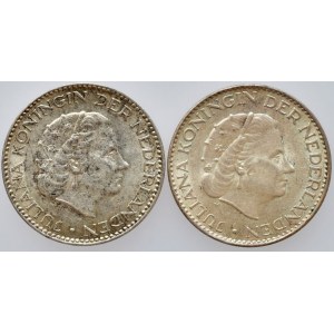 Nizozemí, Juliana 1948-1982, 1 gulden 1955, 1965, Ag720, 6.5g, 2ks