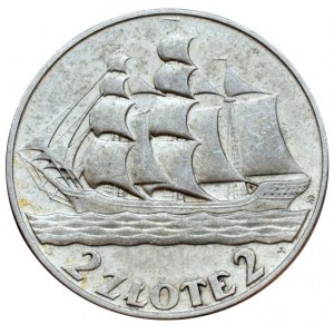 Polsko 1923 - 1939, 2 zlote 1936 - plachetnice