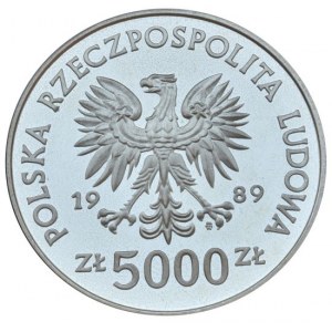 Polsko 1952-1990, 5000 zlotých 1989 - Henryk Sucharski