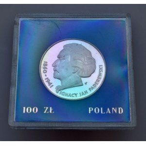 Polsko 1952-1990, 100 zlotých 1975 - Ignacy Jan Paderewski