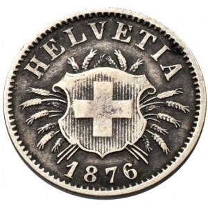 Švýcarsko, republika, 5 rappen 1876 B