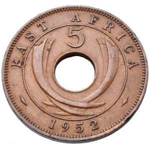 Britská východní afrika, George VI. 1937-1952, 5 cents 1952