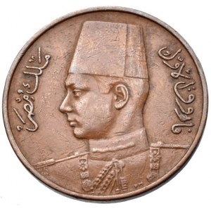 Egypt, Farouk I. 1936 - 1952, millieme 1938