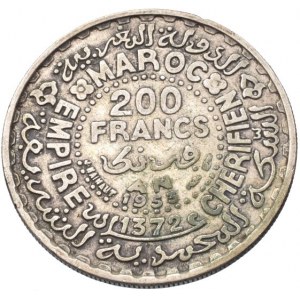 Maroko, Mohammed V. 1927-1962, 200 francs 1953