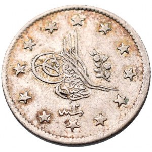Tunisko, Muhammad al-Sadiq Bey 1859-1862, 2 kurush AH.1255/12 = 1849