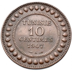 Tunisko, 10 centimes 1907 A