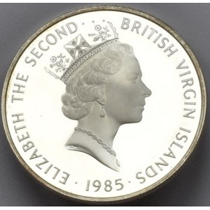Britské Panenské ostrovy, Elizabeth II., 1952 - 20 dolar 1985, KM# 52, Ag925, 19.09g