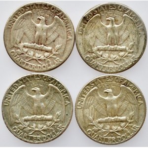 USA, 1/4 dolar 1951, 1952 1960 D, 1963 D