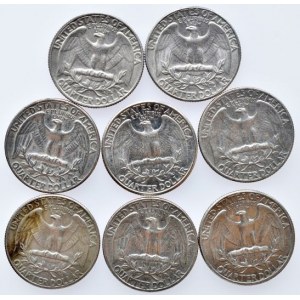 USA, 1/4 dolar 1965, 67, 68, 69, 70 D, 72 D, 73, 81 D