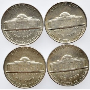 USA, 5 cent 1953, 1963, 1964, 1972