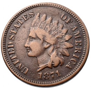USA, 1 cent 1871 - Indián