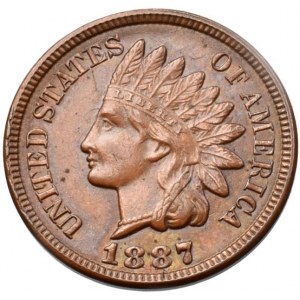 USA, 1 cent 1887 - Indián