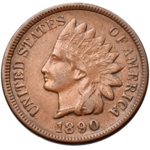 USA, 1 cent 1890 - Indián