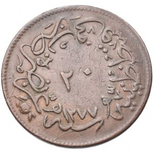 Turecko, Abdul Aziz 1861-1876, 20 para AH.1277/1 = 1861