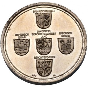 Německo, medaile 1988, 100. výročí železnice Reichenhall-Berchtesgaden