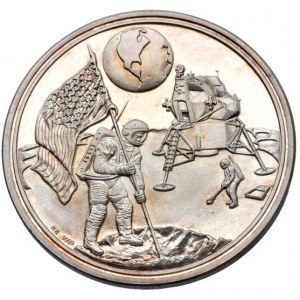 Německo, medaile 1969, první přistání na měsíci