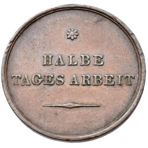 Účelové známky, Halbe Tages Arbeit, rakouská známka za půl dne práce v tabákové továrně v Sedleci u Kutné Hory