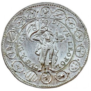 Kopie historických mincí, Ferdinand Karel - arcivévoda, dvoudukát 1642, Tyroly, Hall