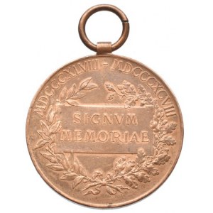 FJI. 1848-1916, vojenská jubil.pamětní medaile SIGNVM MEMORIAE 1898