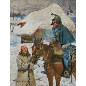 Kossak Wojciech, KIRASJER I DZIEWCZYNA, 1942