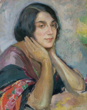 Wachtel Wilhelm, ZAMYŚLONA. PORTRET DZIEWCZYNY, 1924