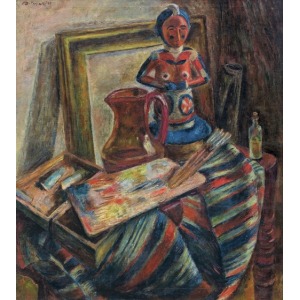 Dołżycki Leon, WNĘTRZE PRACOWNI, 1932