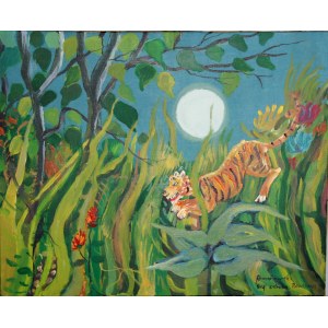 Piotr Romanowski, Tygrys w tropikalnej dżungli - inspirowana obrazem Celnika Rousseau