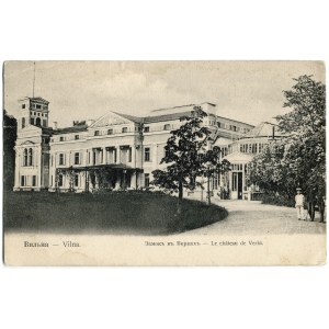WILNO - Zamek w Werkach. Wilno, A. Fialko, [przed 1905]. - w sepii., 8,9 × 13,8 cm, stan b. dobry...