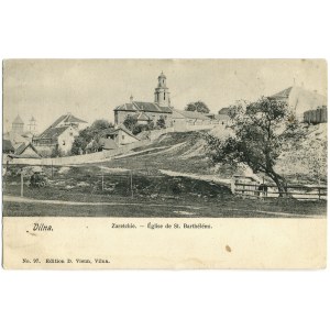 WILNO. Zarzecze, Kościół ś. Bartłomieja. Wilno, D. Visun, [przed 1905]. - w sepii, 9 × 13,8 cm, stan b. dobry...