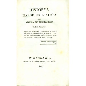 NARUSZEWICZ Adam (1733-1796): Historya narodu polskiego. T. 1. cz.1-2. Warszawa...