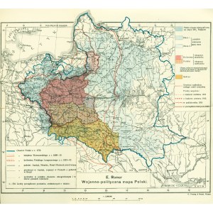 ROMER Eugeniusz (1871-1954): Wojenno-polityczna mapa Polski. (Z powodu Manifestu z 5 listopada 1916). Lwów...