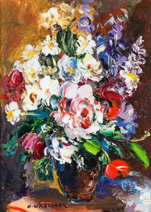 Józef Wasiołek (1921 Smarglin - 2008 Łódź), Bukiet wiosennych kwiatów