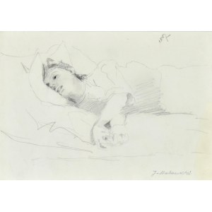 Jacek MALCZEWSKI (1854-1929), Szkic leżącej kobiety, 1887